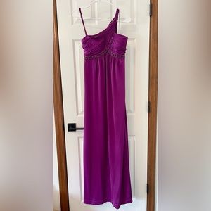 Purple One Shoulder Dress